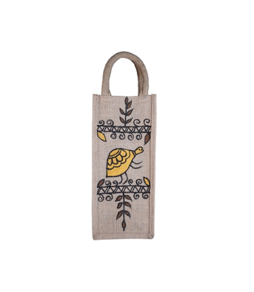 Jute Water Bottle Bag Made by Tribes of Jharkhand (One pc)