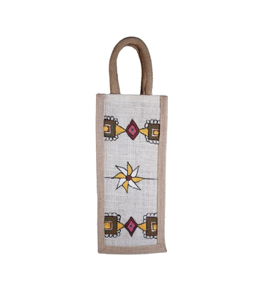 Jute Water Bottle Bag Made by Tribes of Jharkhand (One pc)