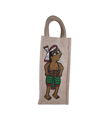 Jute Water Bottle Bag Made by Tribes of Jharkhand (One pc)