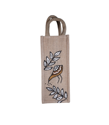 Jute Water Bottle Bag Made by Tribes of Jharkhand (One pc)