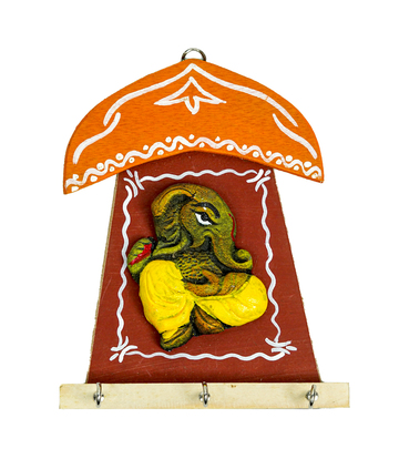 Ganesh Terracotta Keyring Hanger 