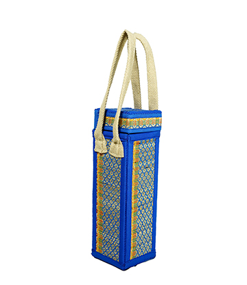 Handwoven bamboo water bottle bag made by tribes of Jharkhand