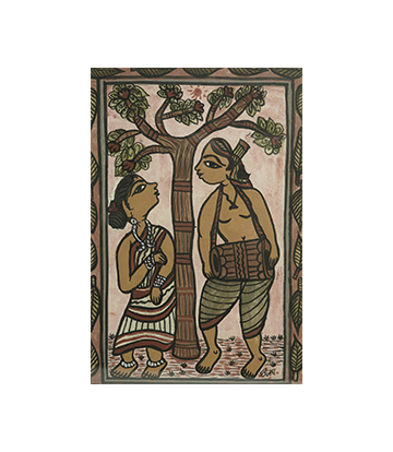 Handpainted Paitkar Painting - Made by tribes of Jharkhand