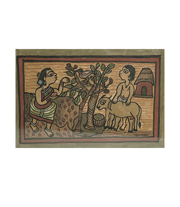 Handpainted Paitkar Painting - Made by tribes of Jharkhand