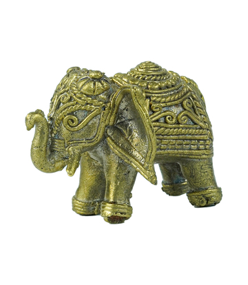 Dokra Elephant Statue Made by Tribes of Jharkhand