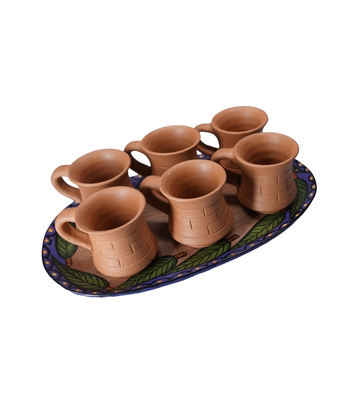 Terracotta Mug Set (6 pieces) Handmade by the Tribes of Jharkhand