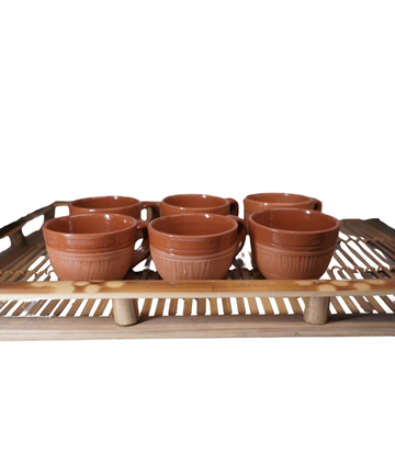 Terracotta Mug Set (6 pieces) Handmade by the Tribes of Jharkhand