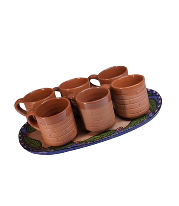 Terracotta Mug Set (6 pieces) Handmade by the Tribes of Jharkhand