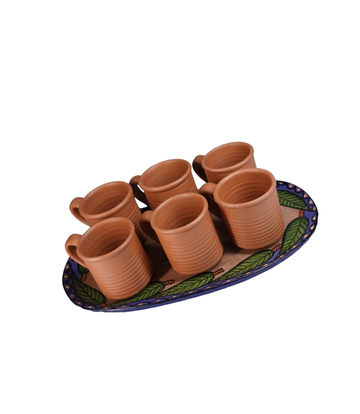 Terracotta Mug Set (6 pieces) Handmade by the Tribes of Jharkhand