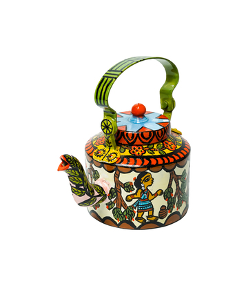 Hand Painted Kettle by the tribes of Jharkhand