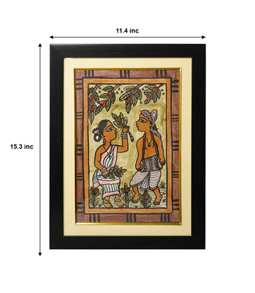 Handpainted Paitkar Painting - Made by the Tribes of Jharkhand