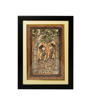 Handpainted Paitkar Painting - Made by the Tribes of Jharkhand