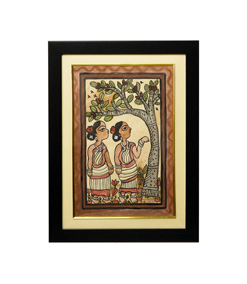 Handpainted Paitkar Painting - Made by the Tribes of Jharkhand