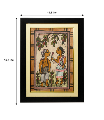 Handpainted Paitkar Painting - Made by the Tribes of Jharkhand