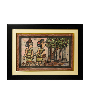 Handpainted Paitkar Painting - Made by the Tribes of Jharkhand