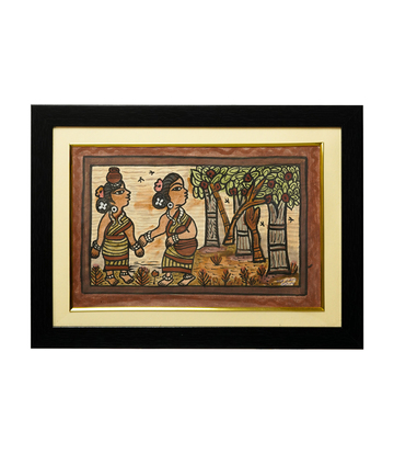 Handpainted Paitkar Painting - Made by the Tribes of Jharkhand