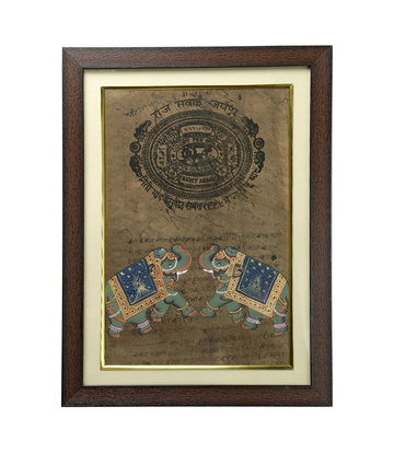 Exquisite Miniature Art on Vintage Stamp Paper From Rajasthan