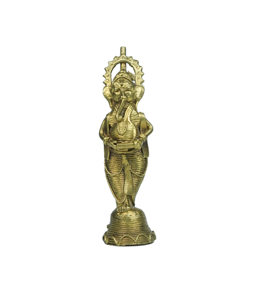 Dokra Ganesha Statue Small-Made by Tribes of Chhattisgarh