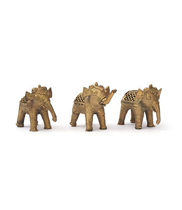 Dokra Elephant 3 pc set