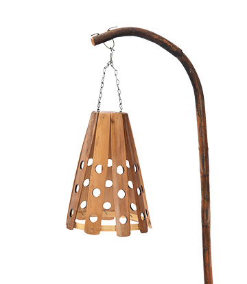 Hanging Bamboo Wall Clock Lamp Shade From Tripura